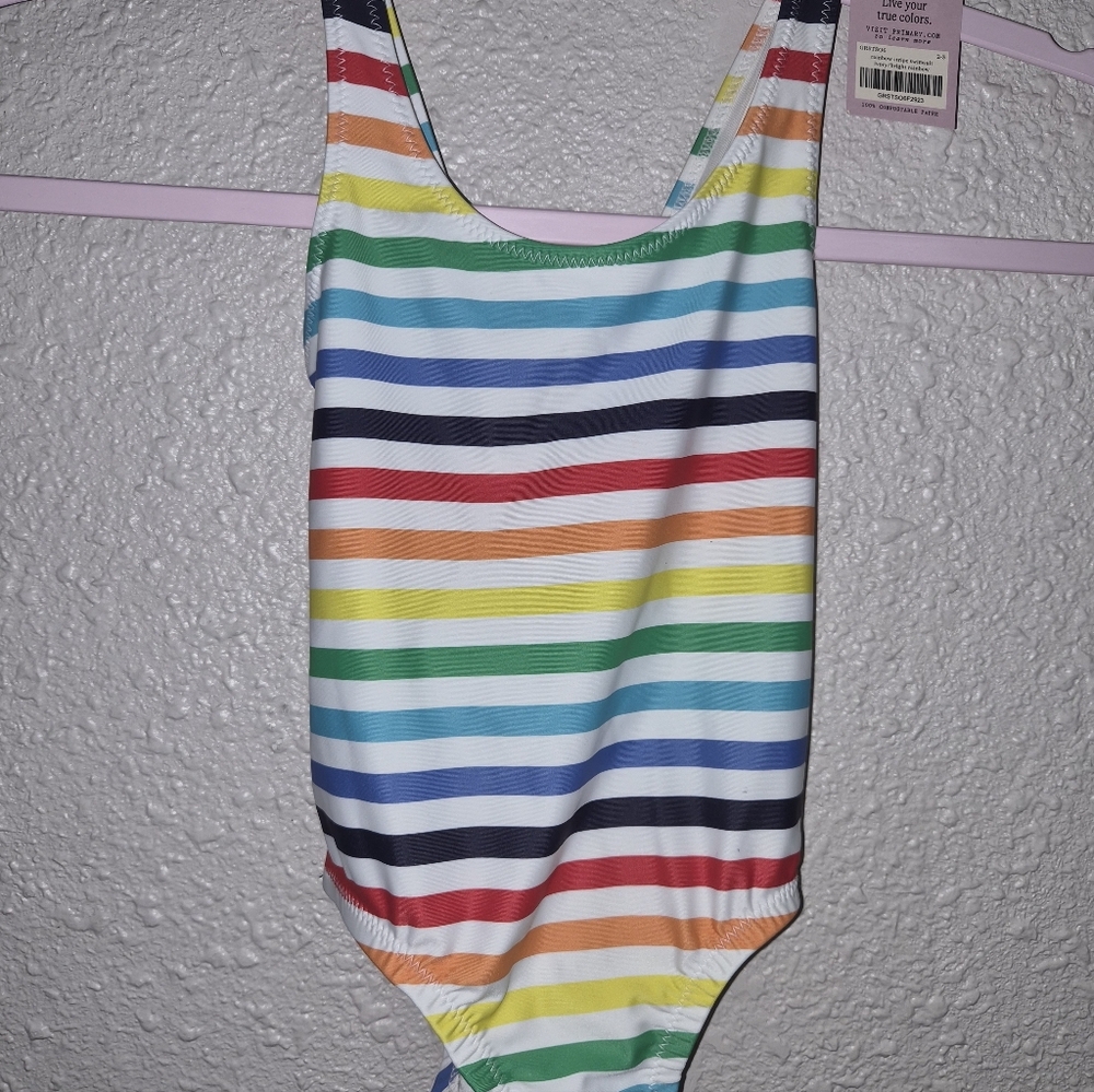 Colorful Striped Swimsuit